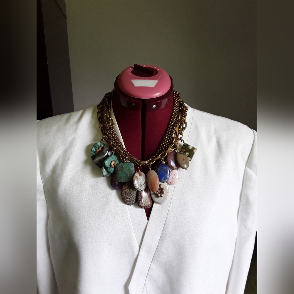 NWOT Stephen Dweck stone necklace